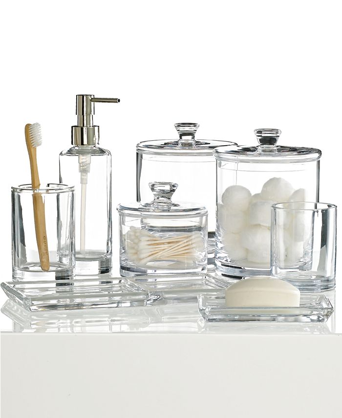 Hotel Collection CLOSEOUT! Glass Bath Accessories Created - Macy's