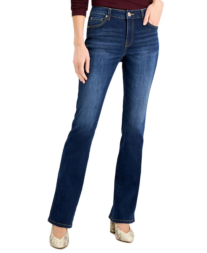 INC International Concepts Petite Mid Rise Bootcut Jeans, Created for ...