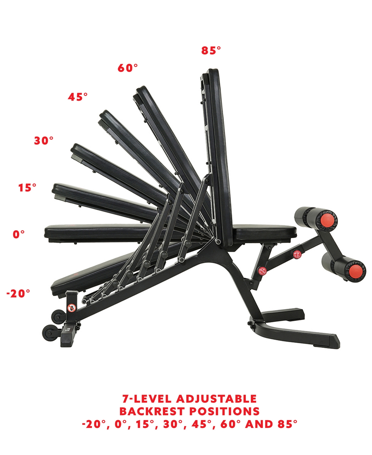 Sunny Health & Fitness Fully Adjustable Power Zone Utility Heavy Duty Weight Bench with Max Weight – Sf-BH6920,- Black