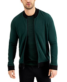 Men's Zip-Front Sweater Jacket, Created for Macy's