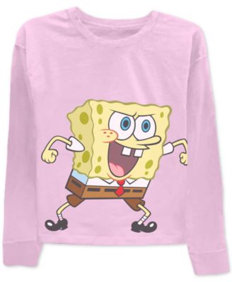 Nickelodeon - Juniors' Spongebob Long-Sleeved Graphic T-Shirt
