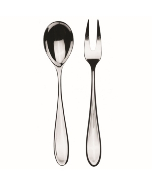 Shop Mepra Serving Set Fork And Spoon Forma Flatware Set, Set Of 2 In Silver-tone
