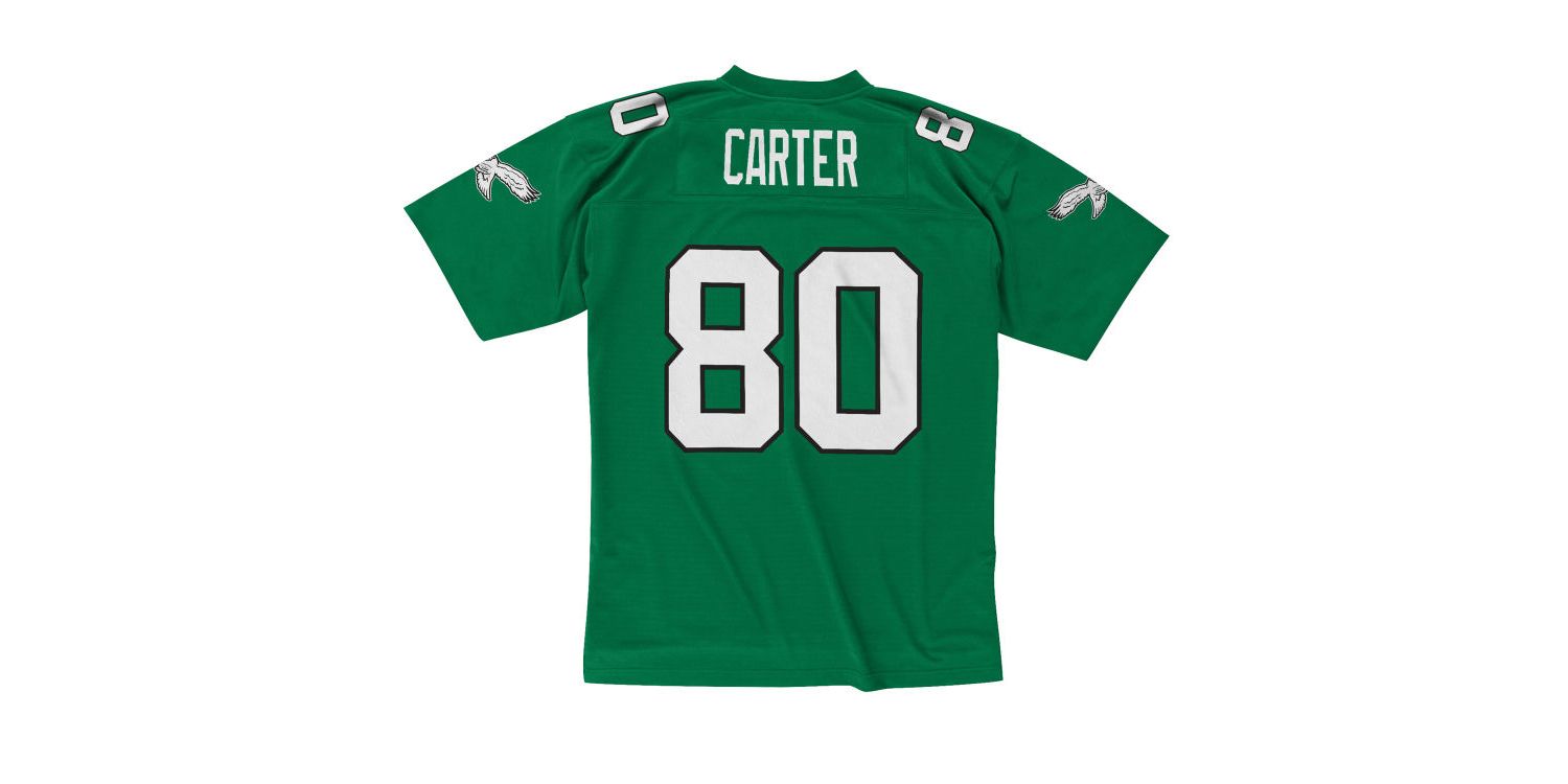 Men's Cris Carter Kelly Green Philadelphia Eagles Legacy Replica Jersey