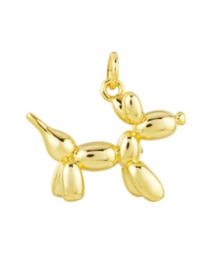 image of Gold Flash Plated Balloon Dog Charm