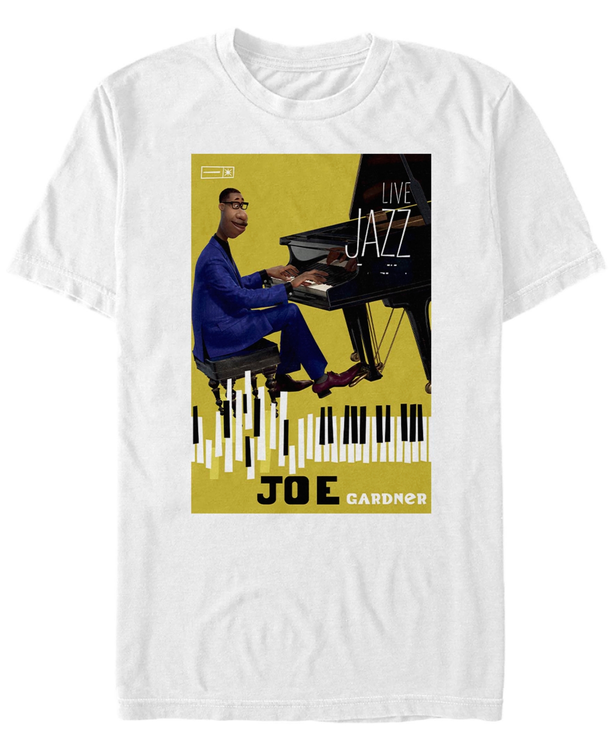 Men's Soul Joe Piano Short Sleeve T-shirt - White