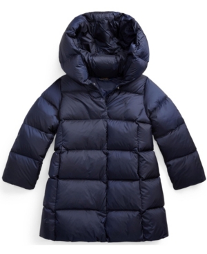 image of Little Girls Quilted Hooded Down Coat