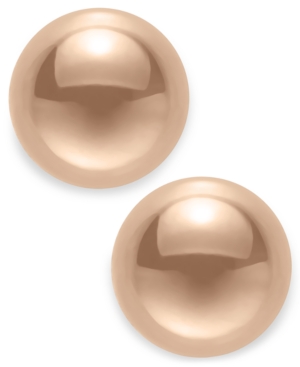 image of Gold Ball Stud Earrings (8mm) in 14k Yellow, White or Rose Gold