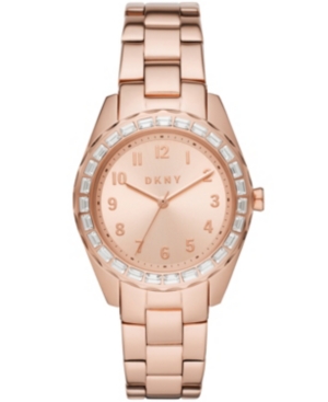 image of Dkny Women-s Nolita Rose Gold-tone Stainless Steel Watch, 36mm