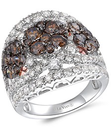 Nude Diamond & Chocolate Diamond Ring (3-7/8 ct. t.w.) in 14k White & Rose Gold