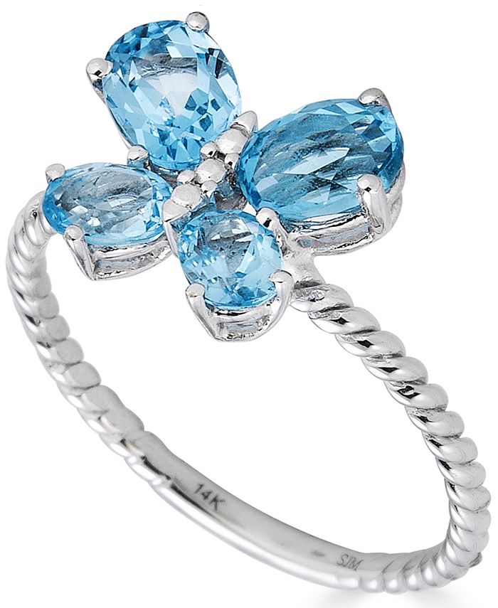 Macy's blue discount topaz ring