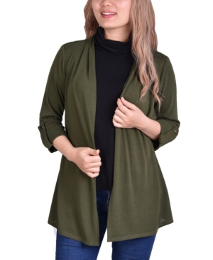 Ny Collection Women's Plus Size 3/4 Sleeve Cardigan