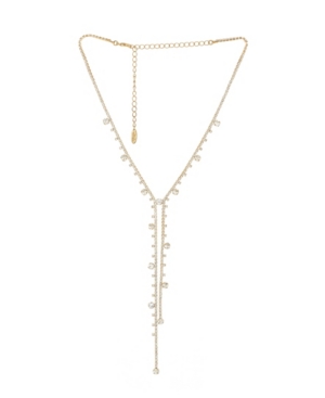 image of Elegant Crystal Drop Chain Lariat Necklace