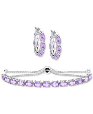 Blue Topaz, Garnet, Peridot, Amethyst Multistone Earrings Sterling Silver Blue Topaz, Garnet, Peridot, Amethyst Multistone Earrings Sterling Silver