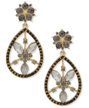 image of lonna & lilly Gold-Tone Multi-Crystal Drop Earrings