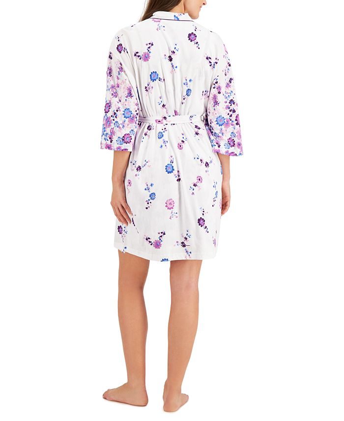 Charter Club Printed Wrap Robe, Created for Macy's Macy's