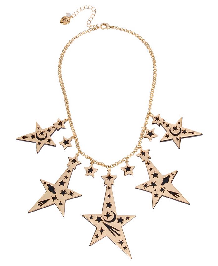 Betsey Johnson Celestial Star Galaxy Statement Necklace - Macy's