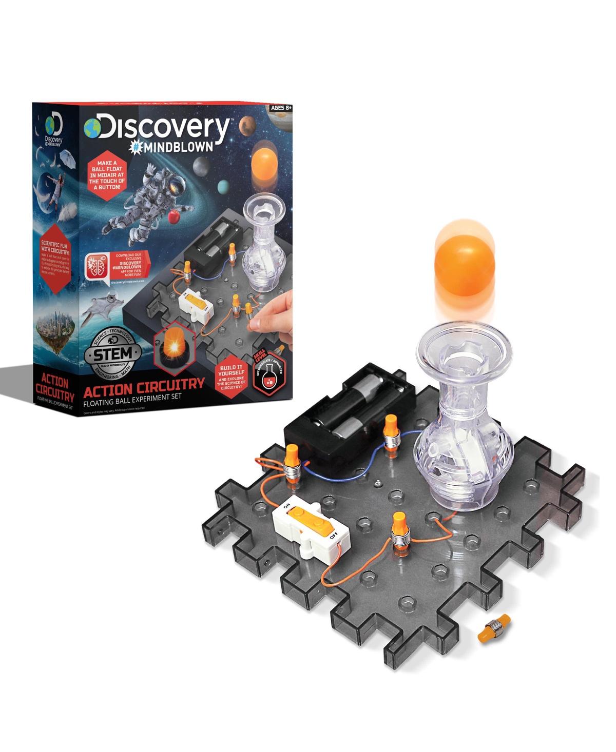 Discovery Mindblown Toy Circuitry Action Experiment Floating Ball In Black