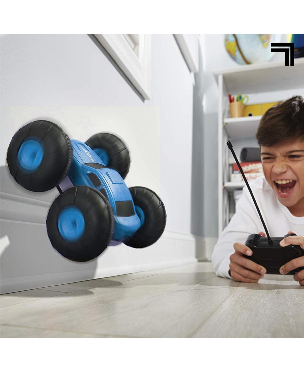 Sharper Image Toy Rc Flip Stunt Rally Rc Stunt Vehicle, 2-in-1 In Medium Blue