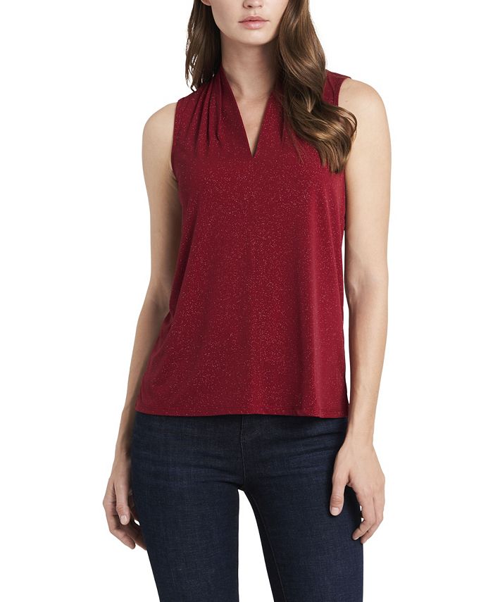 Vince Camuto Women's Sparkle Jersey Top - Macy's