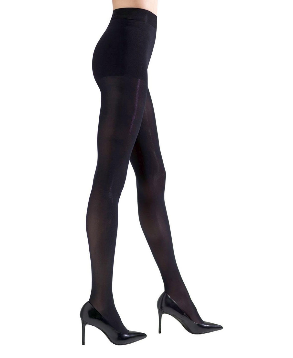 Women's Perfectly Opaque Control Top Tights - Black