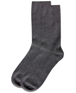 Natori Women's Solid Ribbed Knit Cashmere Blend Crew Socks