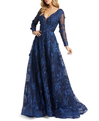 Mac Duggal Floral Appliqué Gown - Women's 6
