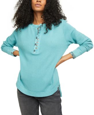 Free People - Cotton Fall For You Henley Top