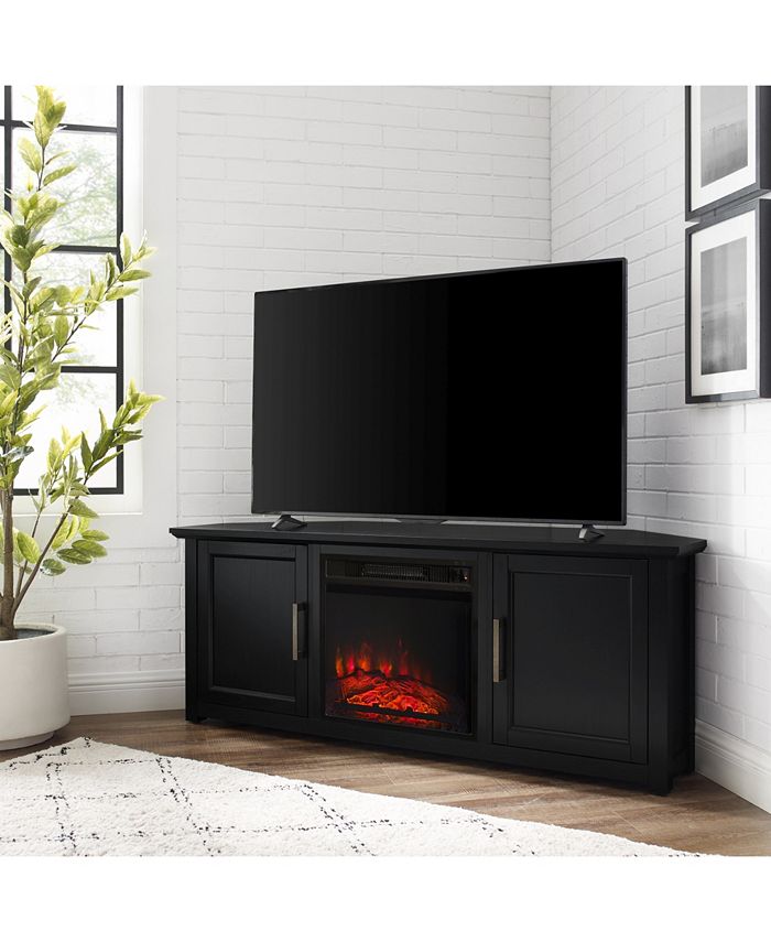 Crosley Camden 58" Corner TV Stand with Fireplace Macy's
