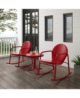 Griffith 3 Piece Outdoor Rocking Chair Set
