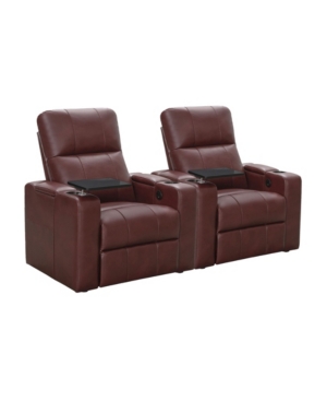 Thomas Power Faux Leather Recliner Set of 2