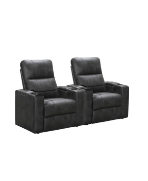 Thomas Power Faux Leather Recliner Set of 2