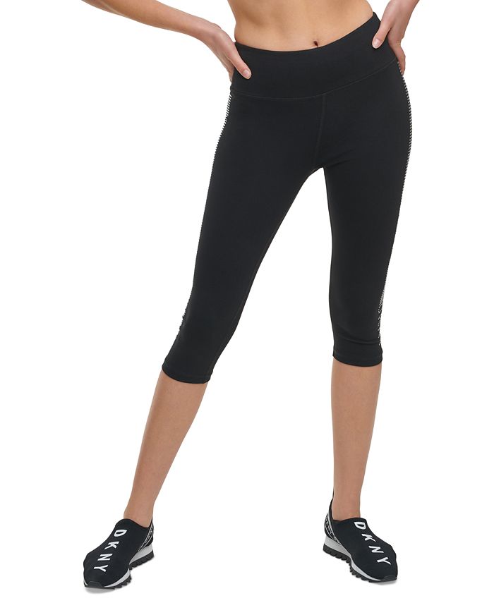 DKNY Women's High Waist Tummy Control Cropped Workout Yoga