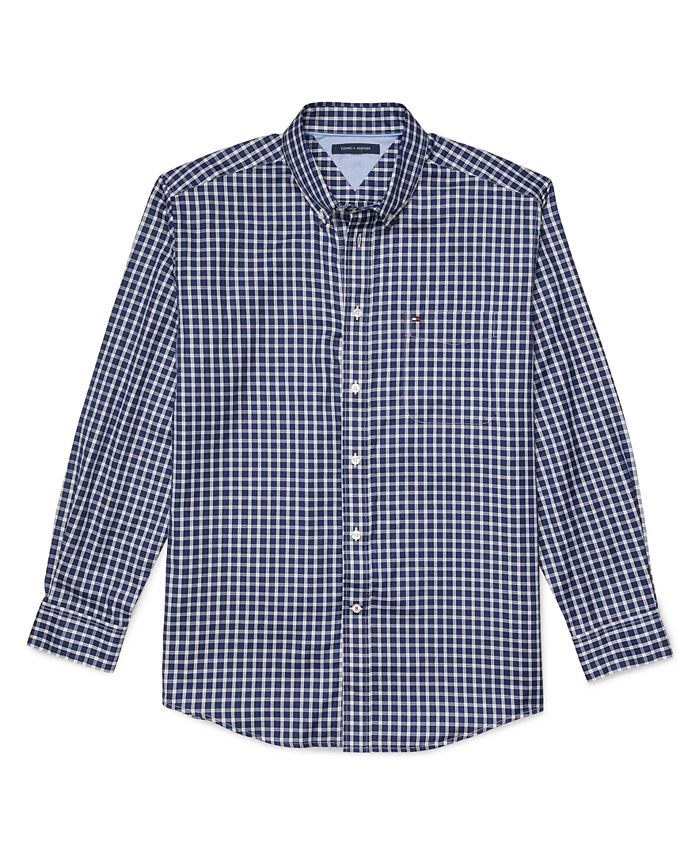 Tommy Hilfiger Men's Mini Tartan Shirt with Magnetic Buttons - Macy's