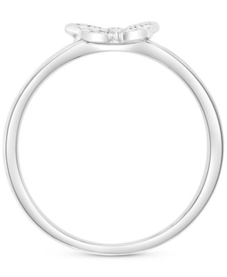 EFFY&reg; Diamond Butterfly Ring (1/10 ct. t.w.) in Sterling Silver or 14k Gold-Plated Sterling Silver