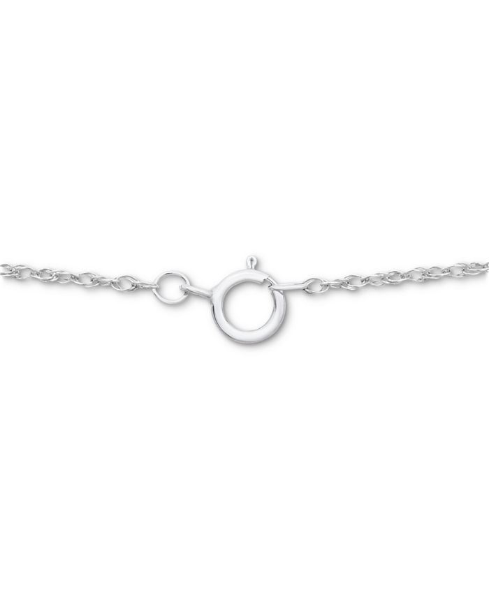 Macy's - Diamond Cross 18" Pendant Necklace (1/10 ct. t.w.) in Sterling Silver