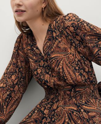 MANGO Women's Paisley Print Dress - Macy's