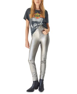 silver colored jeans