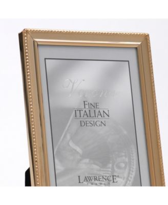 Polished Metal Picture Frame - Bead Border Design, 4" x 6"