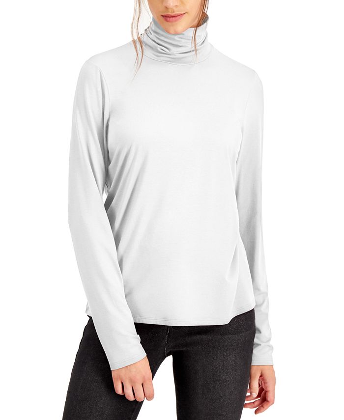 Eileen Fisher Scrunch Turtleneck Top Macy s
