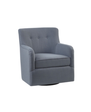 Shop Madison Park Adele Swivel Chair In Blue