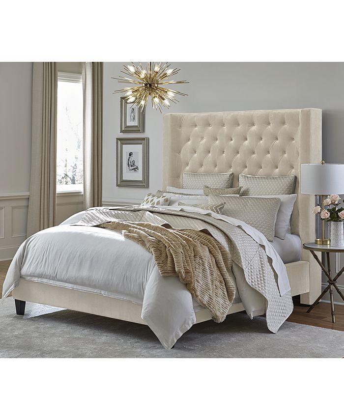 Furniture Chloe Ivory Queen Bed, Macys Queen Bedding