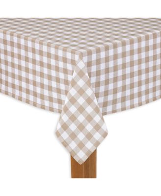 Lintex - Buffalo Check Sand 100% Cotton Table Cloth for Any Table 60"X104"