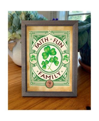 Irish- Faith, Fun, Family with Irish Penny Coin Frame