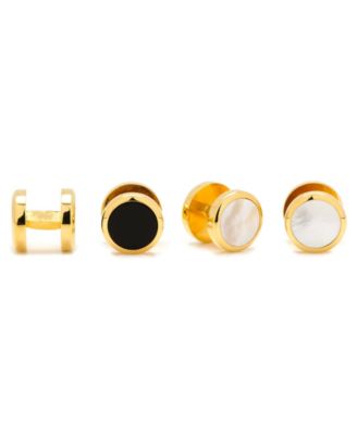 Men's Double Sided Round 4 Piece Stud Set