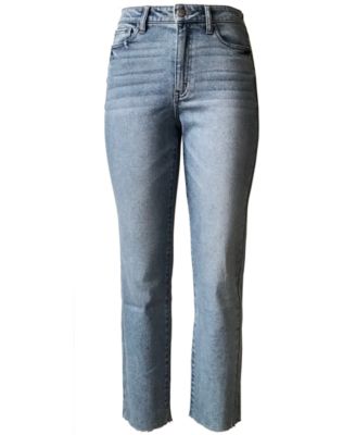 Tinseltown - Juniors' Raw-Hem Mom Jeans