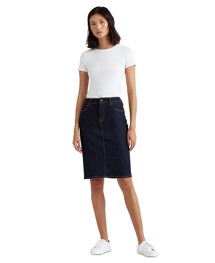 Lauren Ralph Lauren Denim Skirt & Reviews - Skirts - Women - Macy's