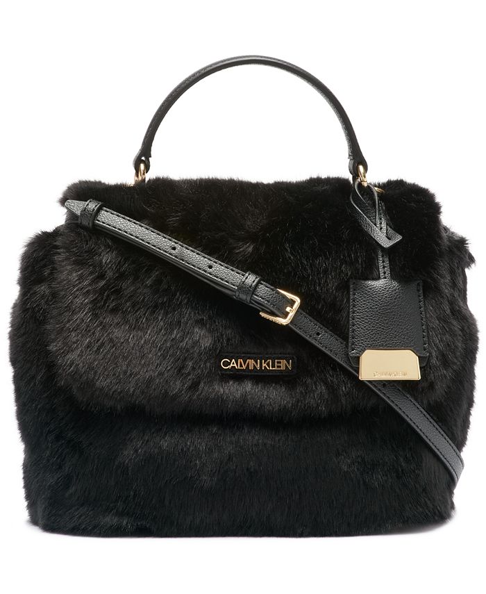 Calvin Klein Authenticated Faux Fur Handbag