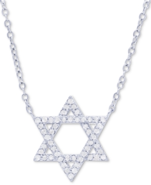 image of Diamond Star of David Pendant Necklace (1/4 ct. t.w.) in Sterling Silver