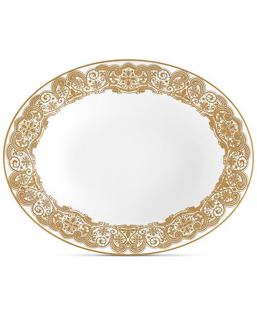 Lismore Lace Gold Vegetable Dish