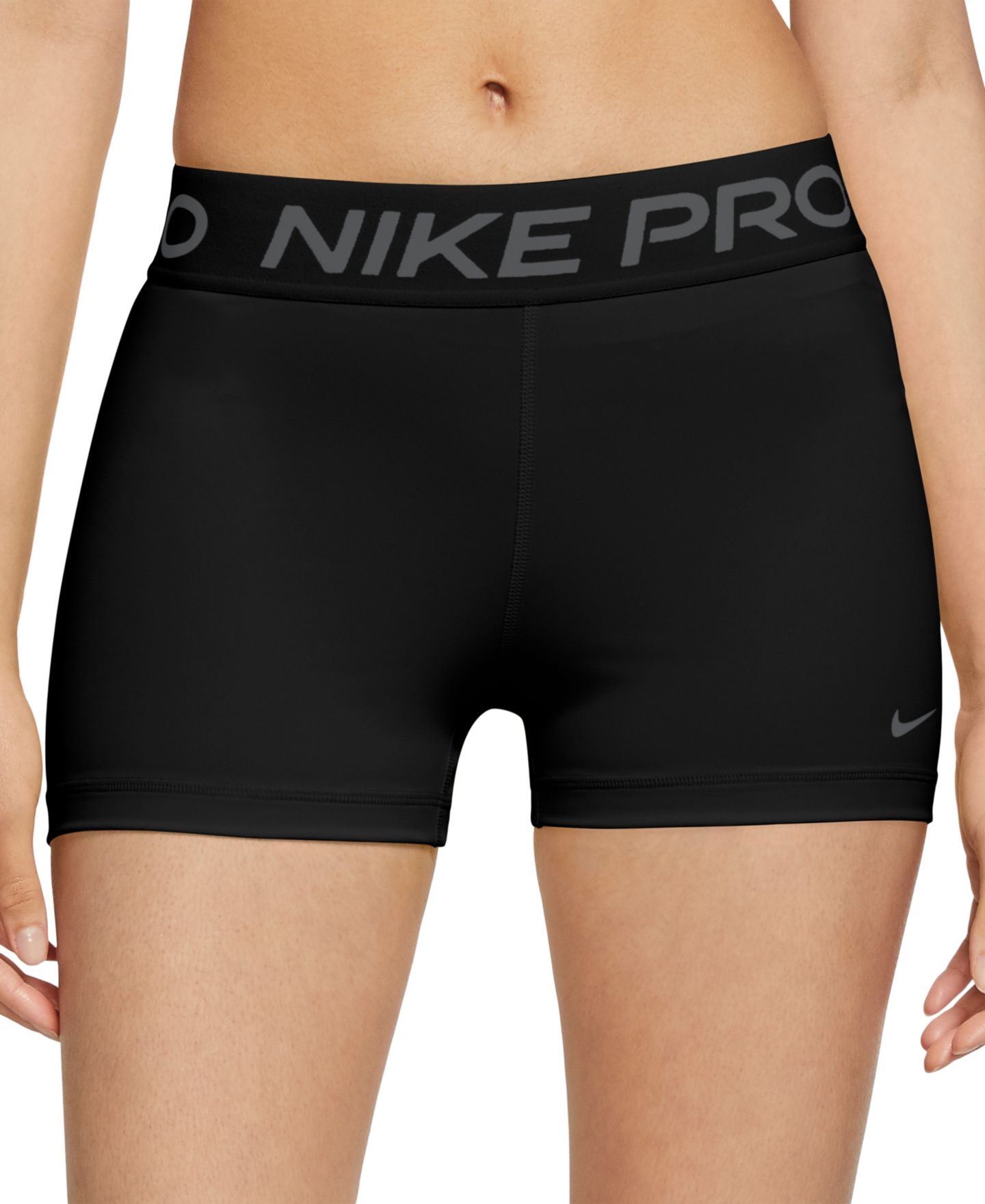 Женские шорты Nike Pro 3" Shorts, цвет: Чёрный / Железный серый — фото 1